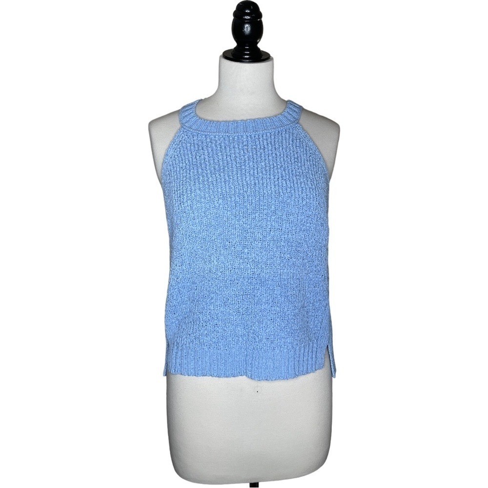 NWT J. Crew All Season Baby Blue Breathable Cotton Blend Sweater Tank